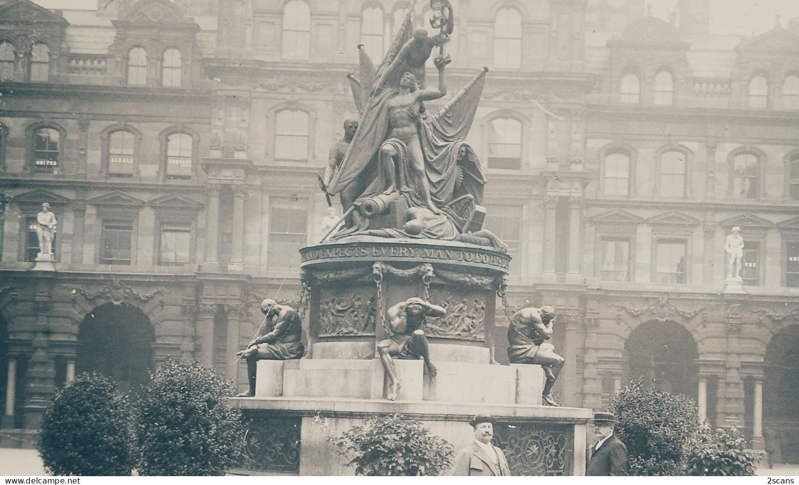 Angleterre - LIVERPOOL - Plaque De Verre Ancienne (vers 1905) - Place De La Bourse - Nelson Monument - Exchange - Liverpool