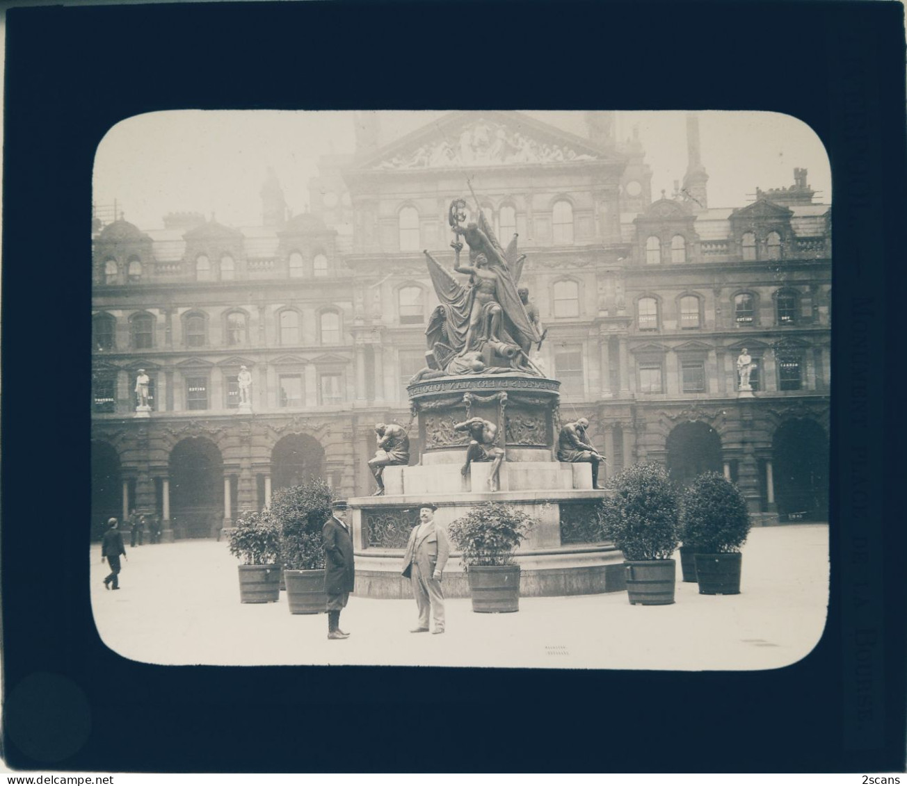 Angleterre - LIVERPOOL - Plaque De Verre Ancienne (vers 1905) - Place De La Bourse - Nelson Monument - Exchange - Liverpool