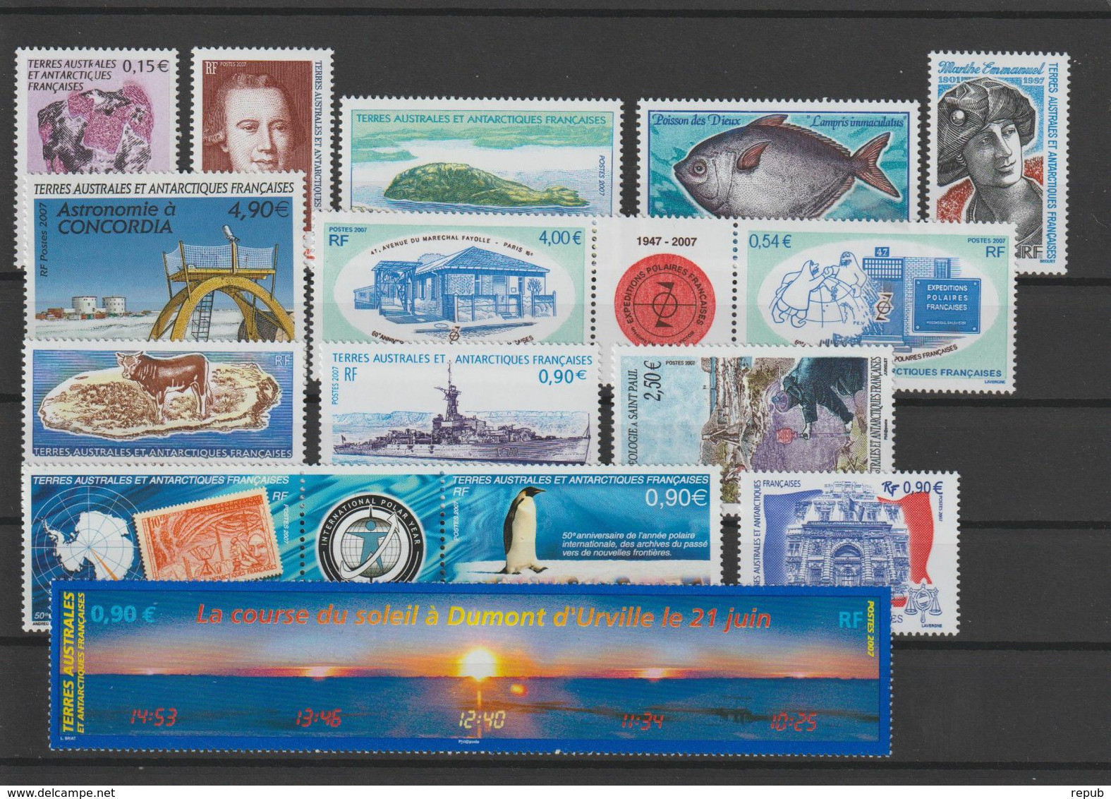 TAAF Année Complète 2007 Sans Carnet De Voyage 453 à 477 ** MNH - Full Years