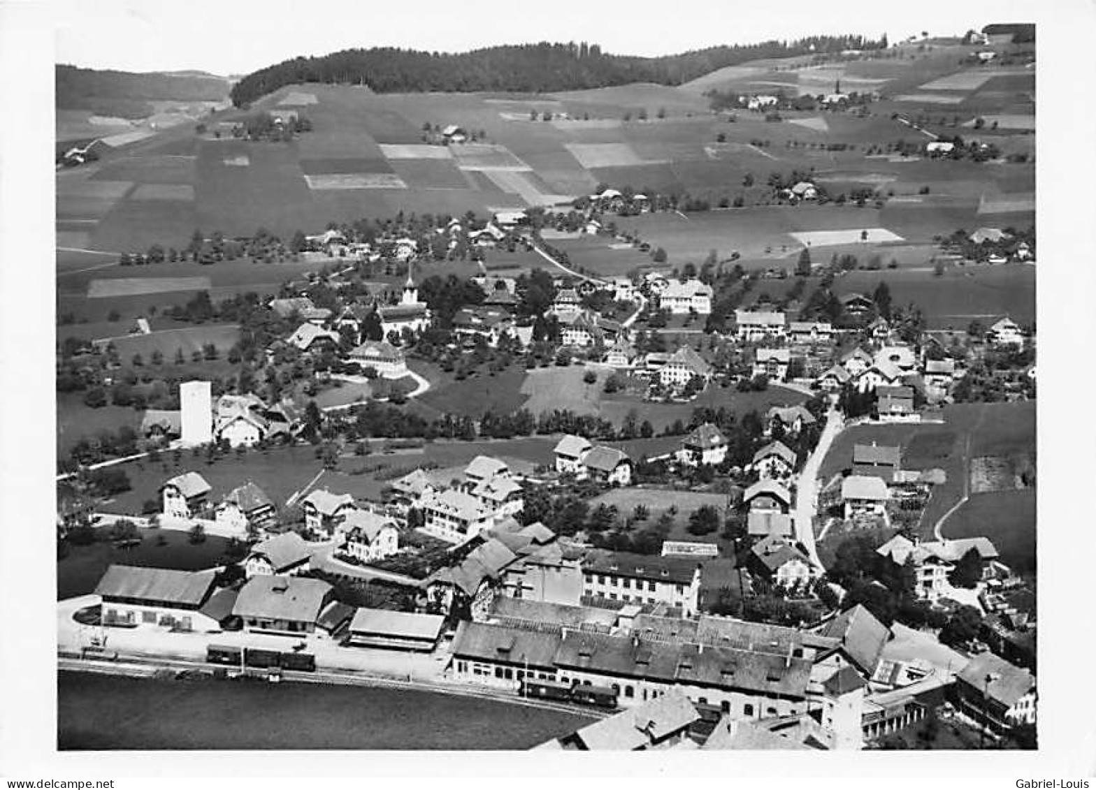 Biglen Flieger Postkarte Bahnhof Bahn  (10x15cm) - Biglen