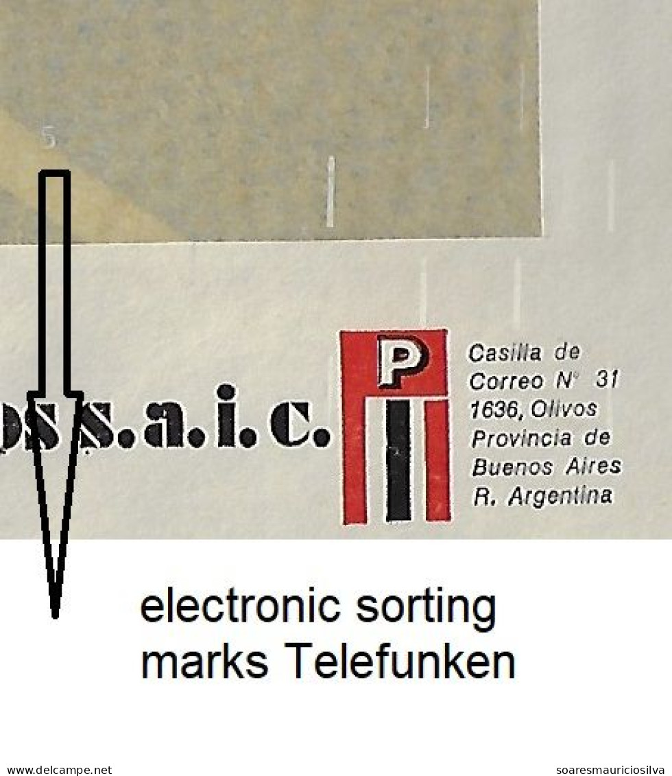 Argentina 1977 Cover From Buenos Aires Meter Stamp Postalia Slogan Panamericana Plastics Sorting Mark Telefunken - Storia Postale