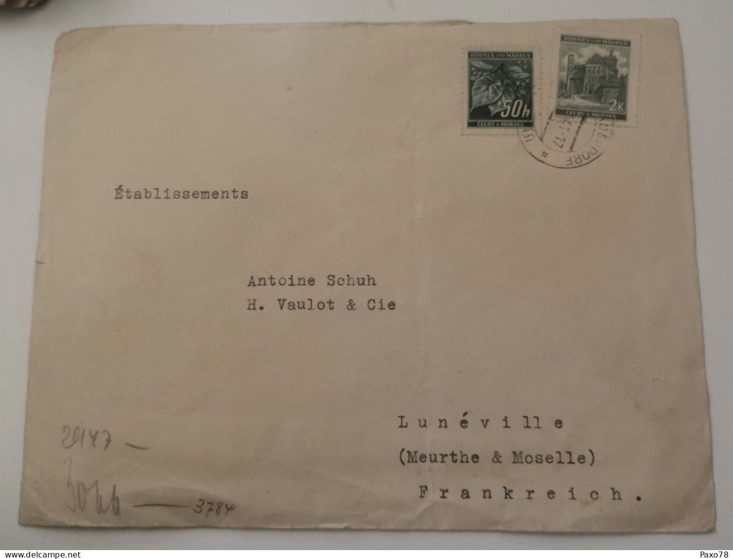 Lettre, Oblitéré 1941 WW2. Censuré - Briefe U. Dokumente