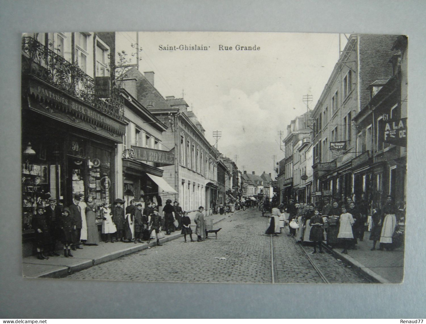 Saint Ghislain - Rue Grande - Carte Très Animée - Saint-Ghislain