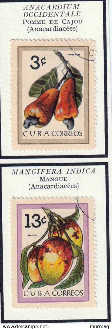 CUBA - Fruits, Caïmite, Annone, Pome De Cajou, Mangue - Y&T N° 681-685 - 1963 - Oblitérés - Used Stamps