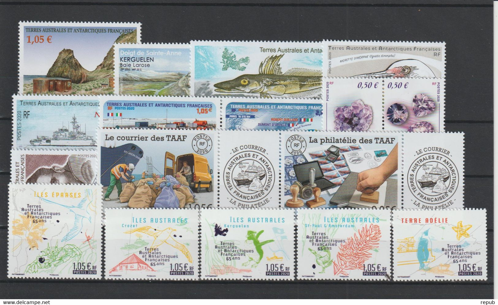 TAAF Année Complète 2020 Du 912 à 957 ** MNH Sans Le Carnet Prestige 941-52 - Volledig Jaar