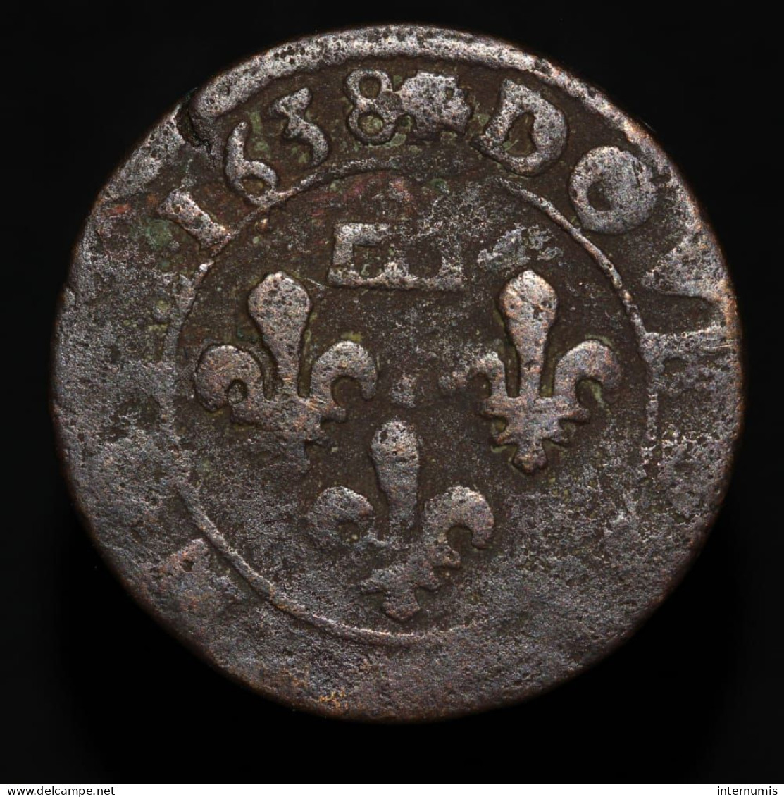 France, GASTON D'ORLÉANS, Double Tournois, 1638, Dombes - Dombes