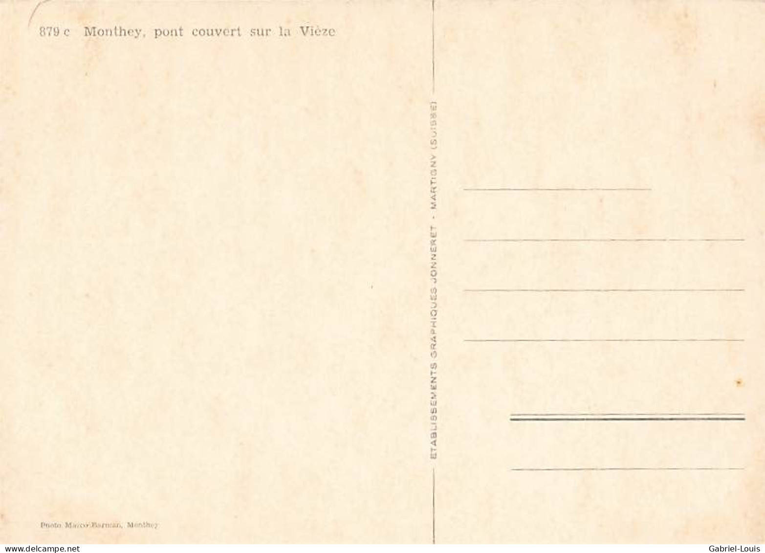 Monthey Pont Couvert Sur Vièze  (10x15cm) - Monthey