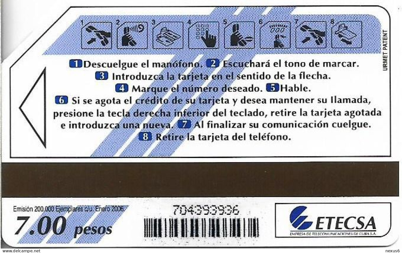 Cuba - Etecsa (Urmet) - Aventuras De Yeyin, 01.2006, 7$P, 200.000ex, Used - Cuba