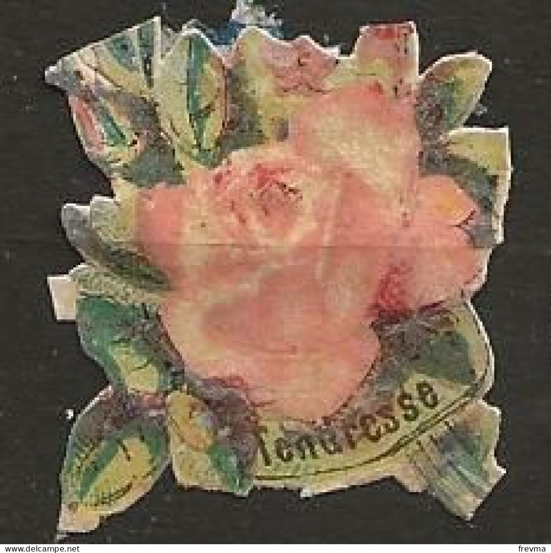 Découpis Gaufré Fleur Tendresse Année 1900 - Kinder