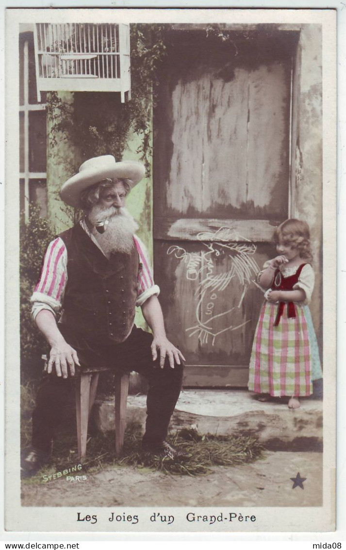 FANTAISIES . PHOTOGRAPHIE Par STEBBING . Les Joies D'un Grand-Père Avec Sa Petite Fille . Série 836 - Hommes