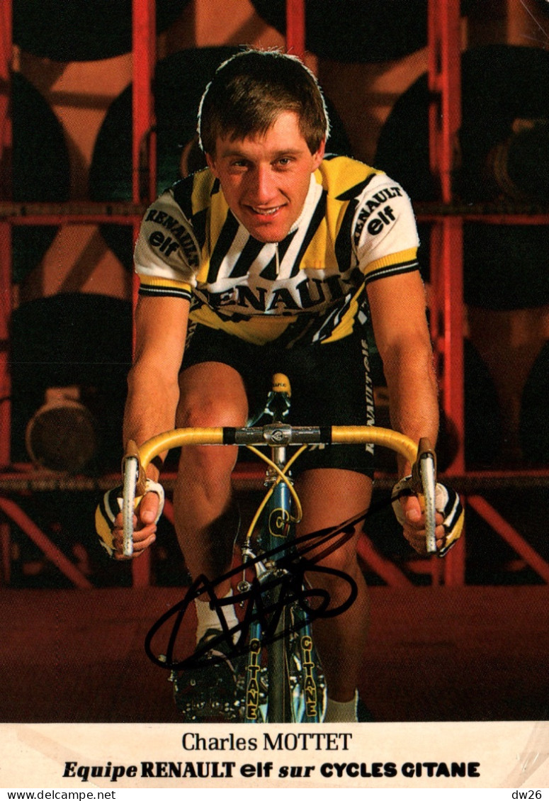 Cyclisme - Equipe Professionnelle Renault Elf Gitane - Charles Mottet (Charly) Carte Dédicacée - Wielrennen