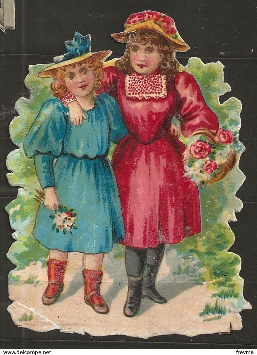 Découpis Gaufré Enfants Année 1900 - Enfants