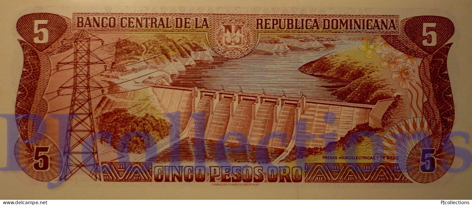 DOMINICAN REPUBLIC 5 PESOS ORO 1996 PICK 152a UNC - Dominicaine