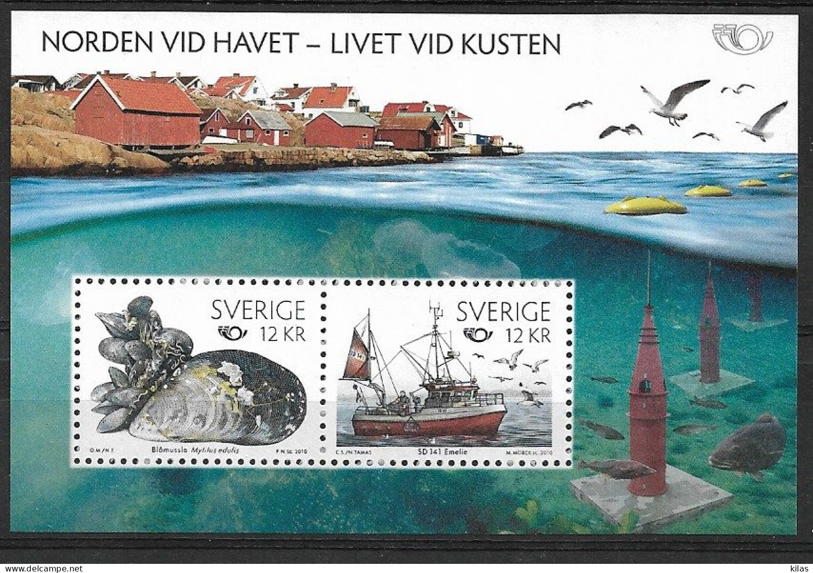 SEWDEN 2010 THE NORTH BY THE SEA - LIFE BY THE COAST MNH - Blocs-feuillets