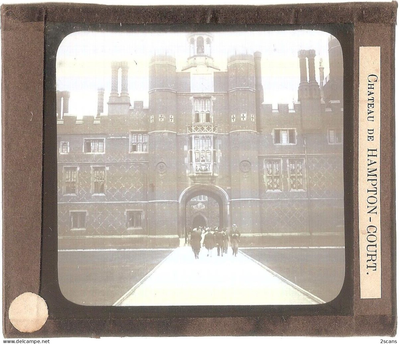 Angleterre - LONDRES - LONDON - Plaque De Verre Ancienne (vers 1905) - CHÂTEAU De HAMPTON COURT - Castle - Hampton Court