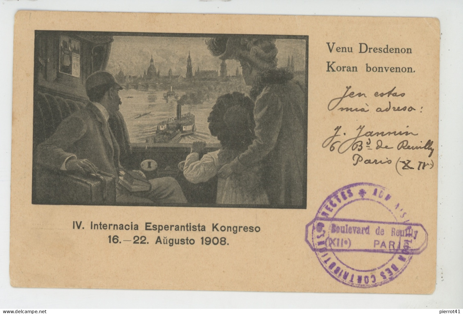 ESPERANTO - IV. INTERNACIA ESPERANTISTA KONGRESO 16-22 AUGUSTO 1908 - Esperanto
