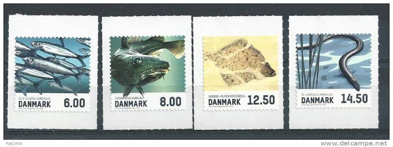 Danemark 2013 N°1698/1701 Neufs** Poissons - Ongebruikt