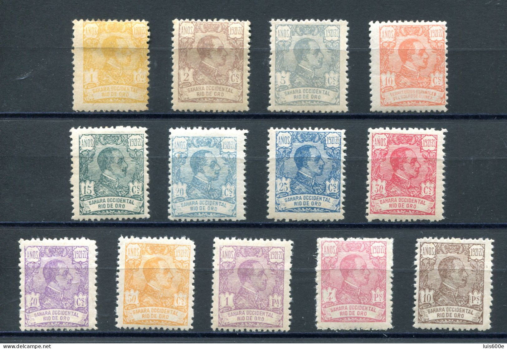 1921.RIO DE ORO .EDIFIL 130/42*.NUEVOS CON FIJASELLOS(MH).CATALOGO 80€ - Rio De Oro