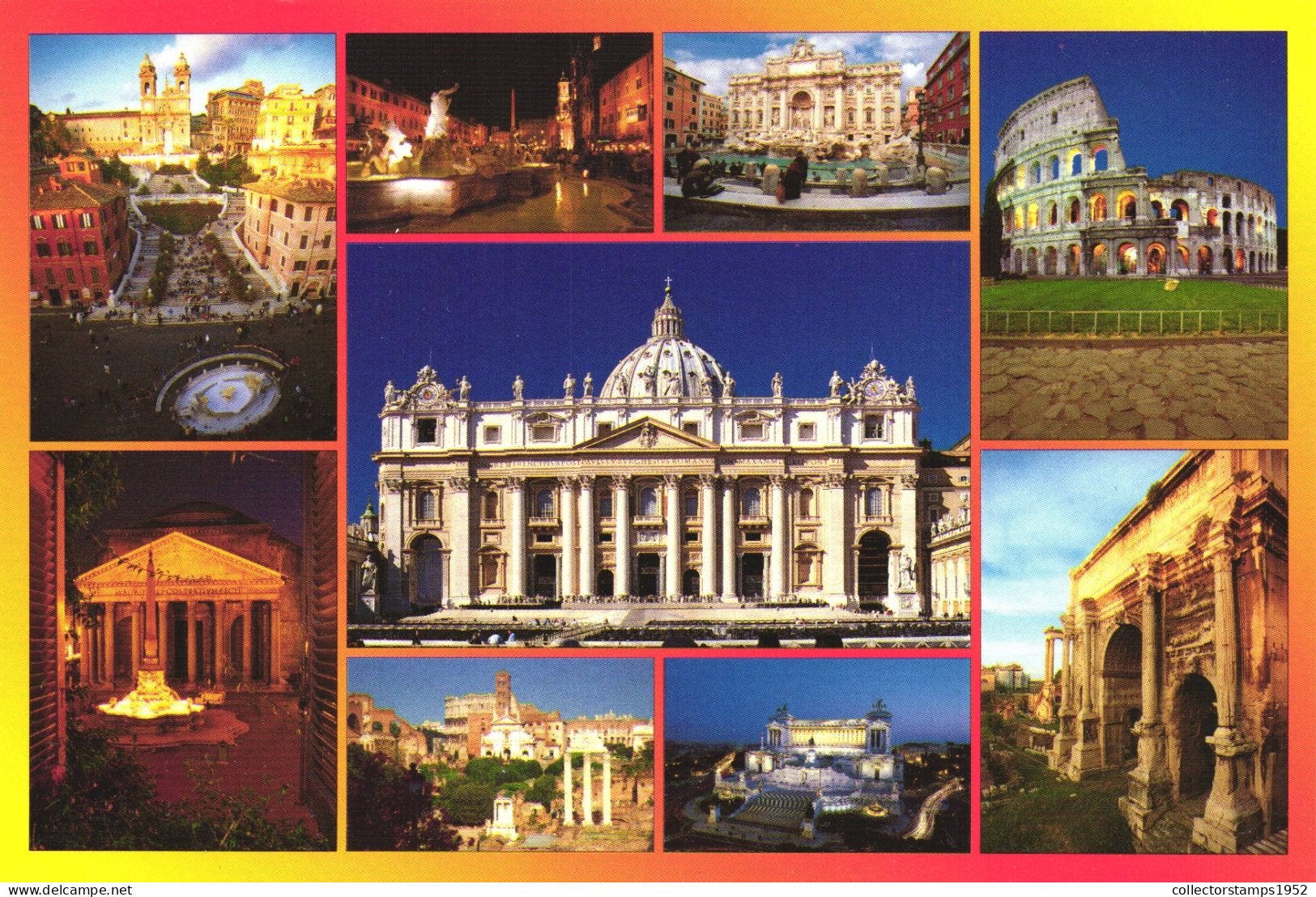 ROME, ST. PETER'S BASILICA, COLOSSEUM, TREVI FOUNTAIN, PIAZZA DI SPAGNA, PANTHEON, ITALY - Sammlungen & Lose