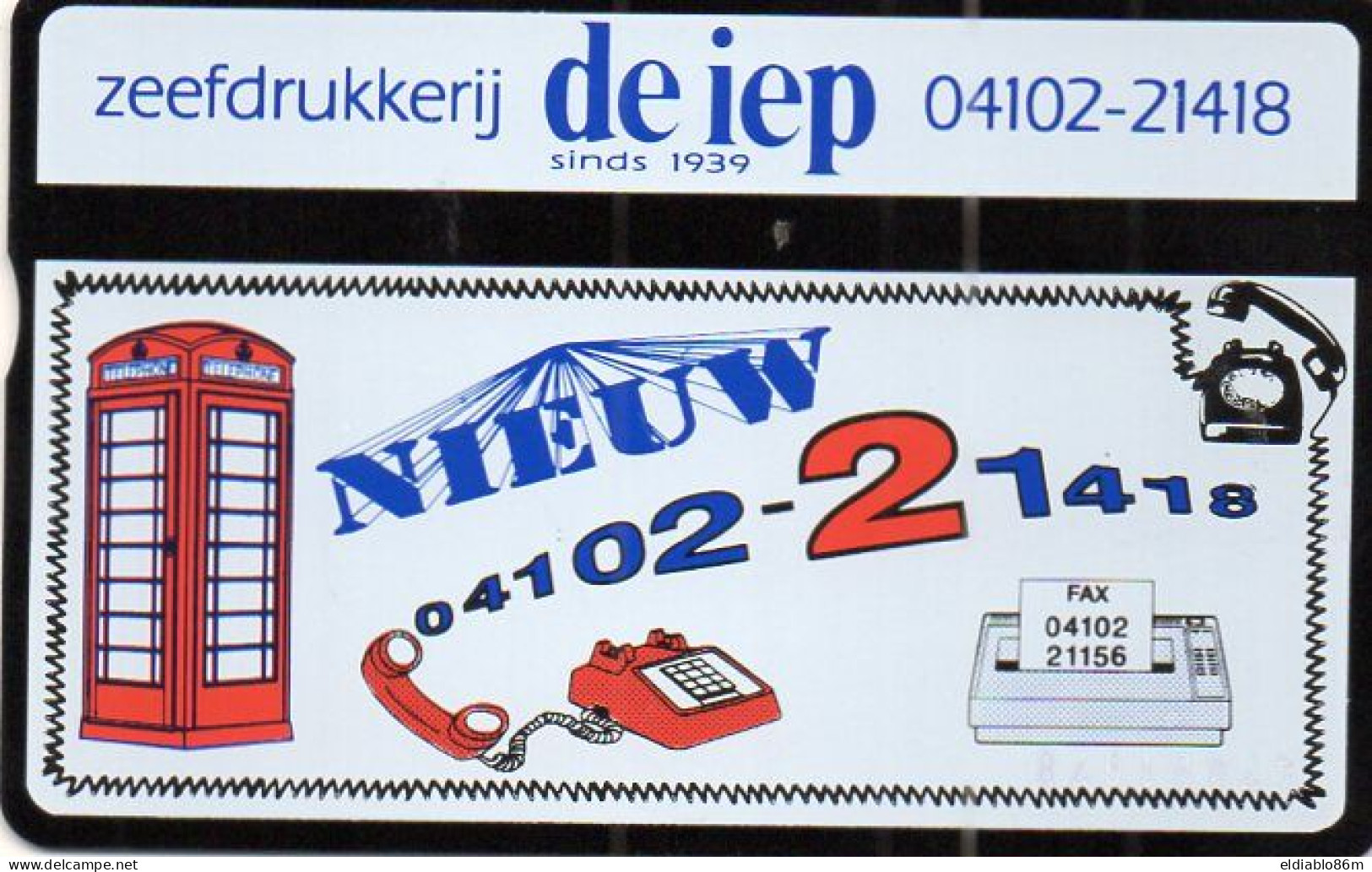 NETHERLANDS - L&G - RCZ278 - DE IEP NIEUW TELEFOONNUMMER - MINT - öffentlich