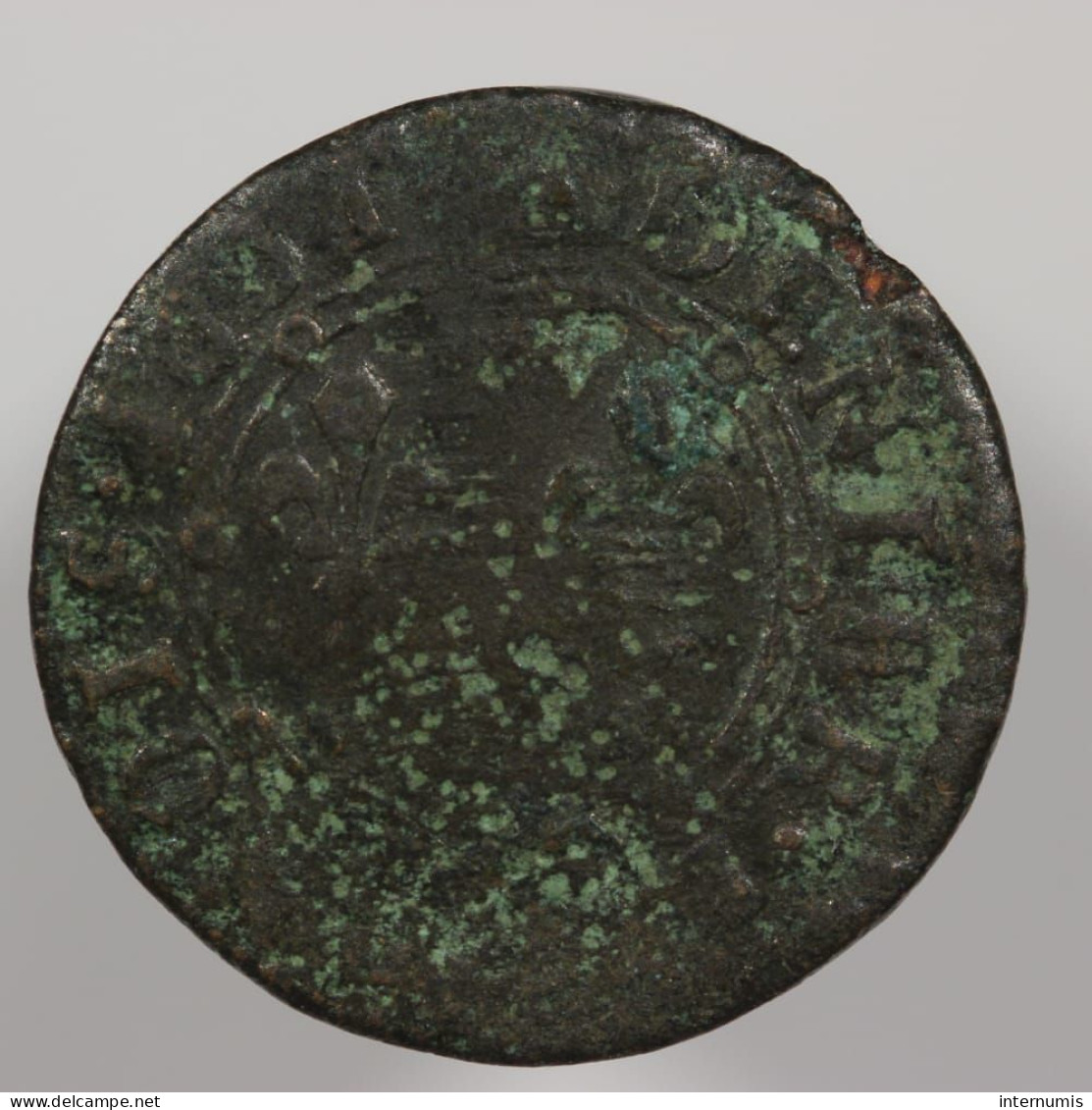 France, Charles II, Denier Tournois, 1651, Arches-Charleville, Cuivre (Copper), CGKL# 636 - Ardennes