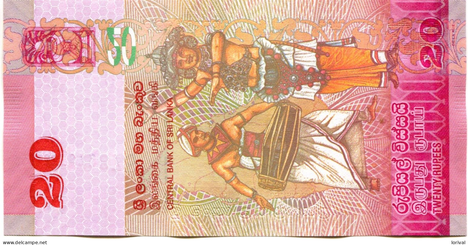 20 Roupies Neuf 3 Euros - Sri Lanka