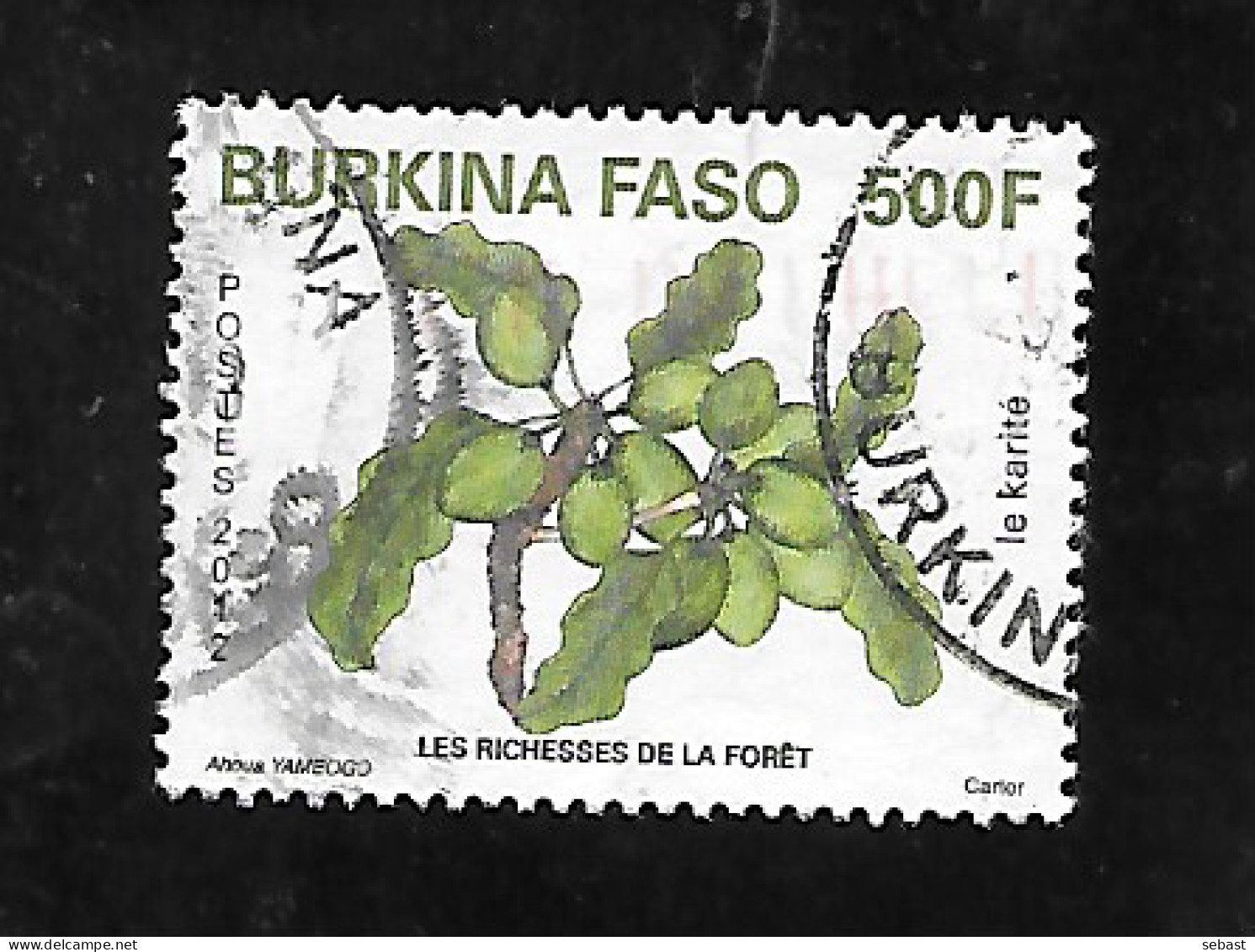 TIMBRE OBLITERE DU BURKINA DE 2012 N° MICHEL 1962 - Burkina Faso (1984-...)