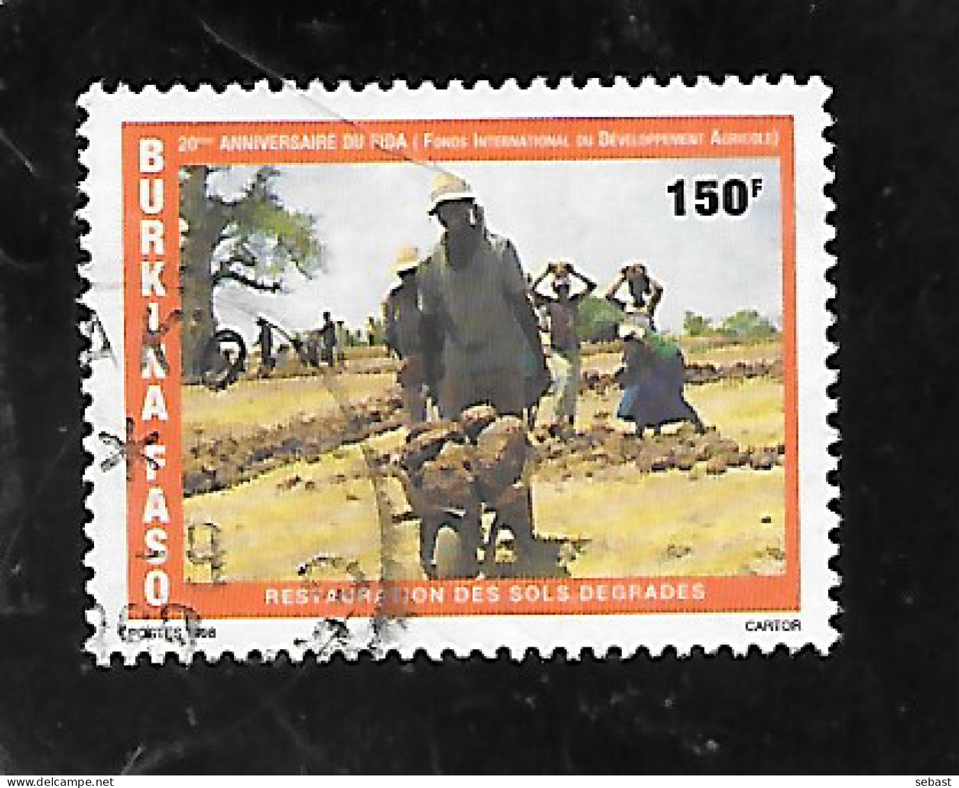 TIMBRE OBLITERE DU BURKINA DE 1998 N° MICHEL 1499 TRES RARE - Burkina Faso (1984-...)