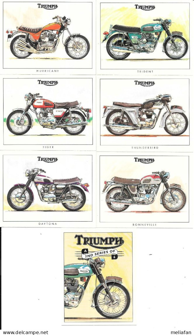 DK32 - SERIE COMPLETE CARTES GOLDEN ERA - TRIUMPH - BONNEVILLE - DAYTONA - TRIDENT - THURDERBIRD - TIGER - HURRICANE - Moto