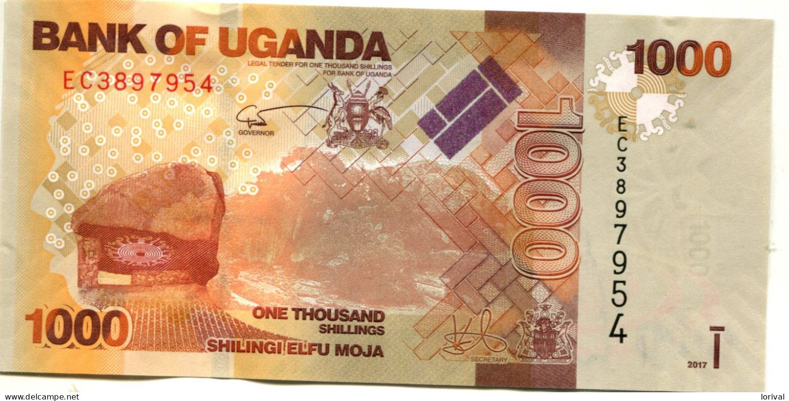 1000 Shilling Neuf 3 Euros - Uganda