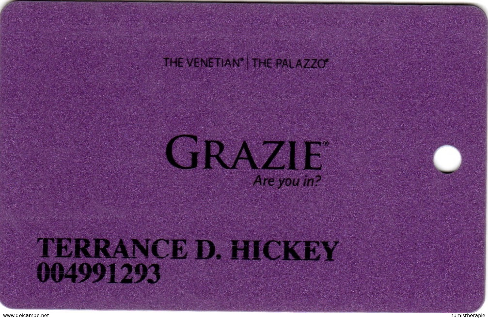 Casino The Venetian / The Palazzo : Grazie - Casino Cards