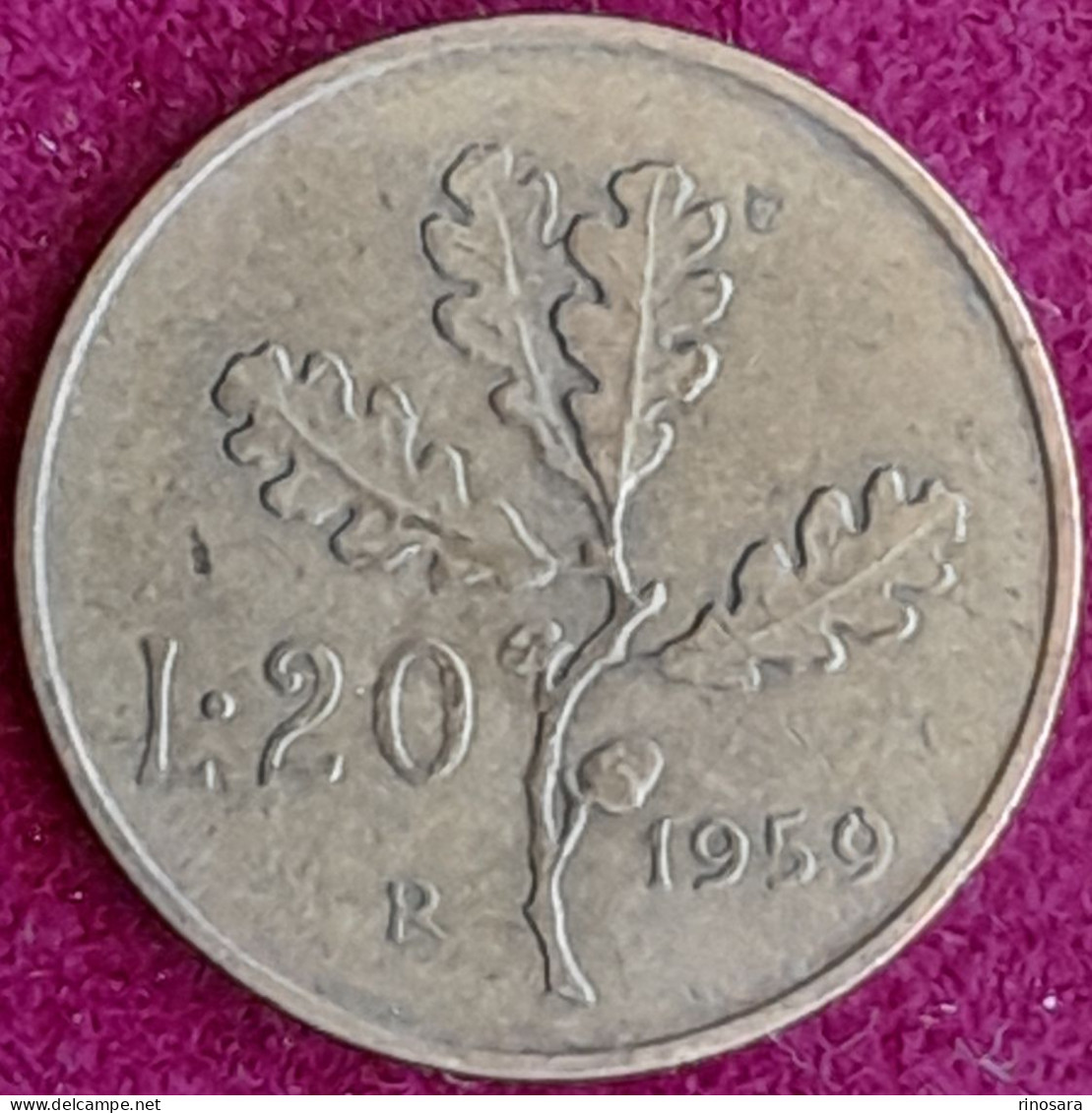 20 Lire 1959 Repubblica Italiana Nc - 20 Liras