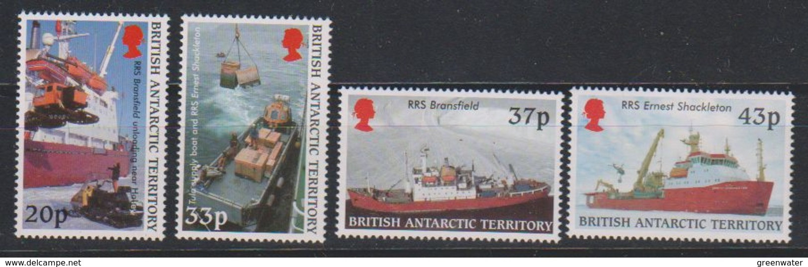 British Antarctic Territory 2000 Survey Ships 4v ** Mnh (40938) - Ongebruikt