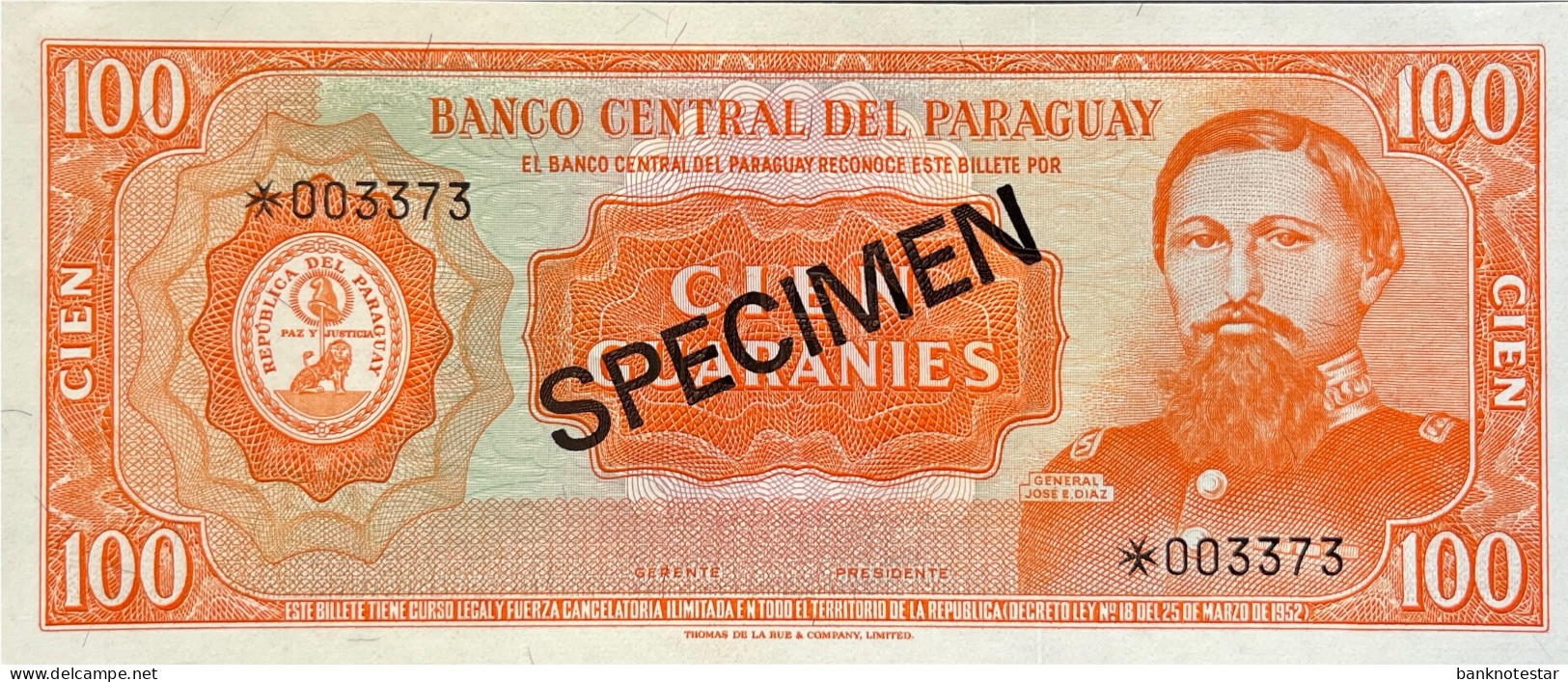 Paraguay 100 -10.000 Guaranies, P-CS1 (1979) - UNC - SPECIMEN SET - Paraguay