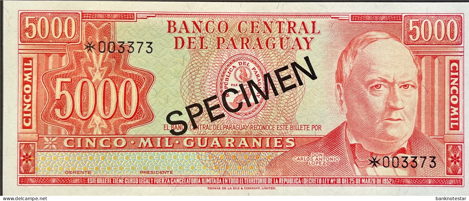 Paraguay 100 -10.000 Guaranies, P-CS1 (1979) - UNC - SPECIMEN SET