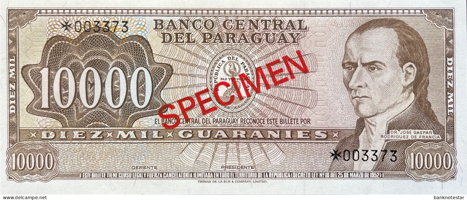 Paraguay 100 -10.000 Guaranies, P-CS1 (1979) - UNC - SPECIMEN SET