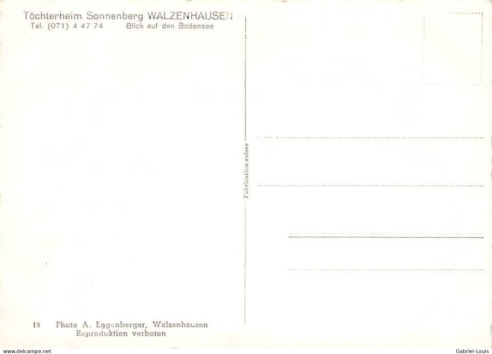 Töchterheim Sonnenberg Walzenhausen  (10x15cm) - Walzenhausen