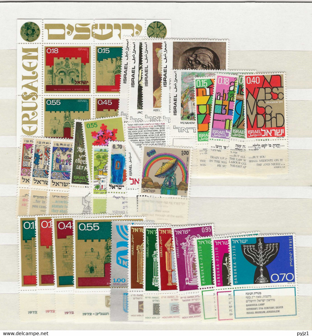 1972 MNH Israel Year Collection According To Michel Postfris** - Annate Complete