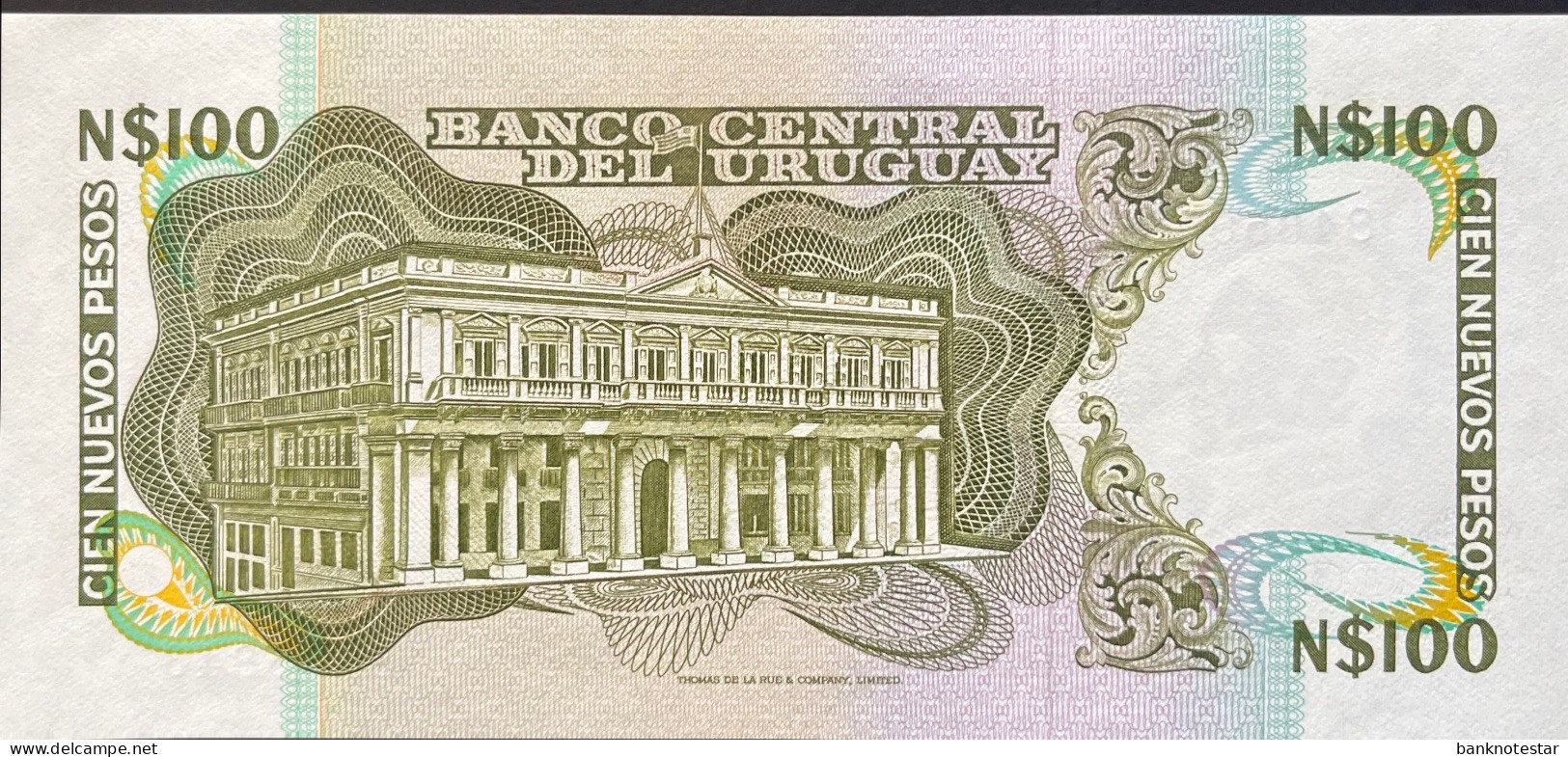 Uruguay 100 Nuevos Pesos, P-62c (1985) - UNC - RARE Series E Banknote - Uruguay