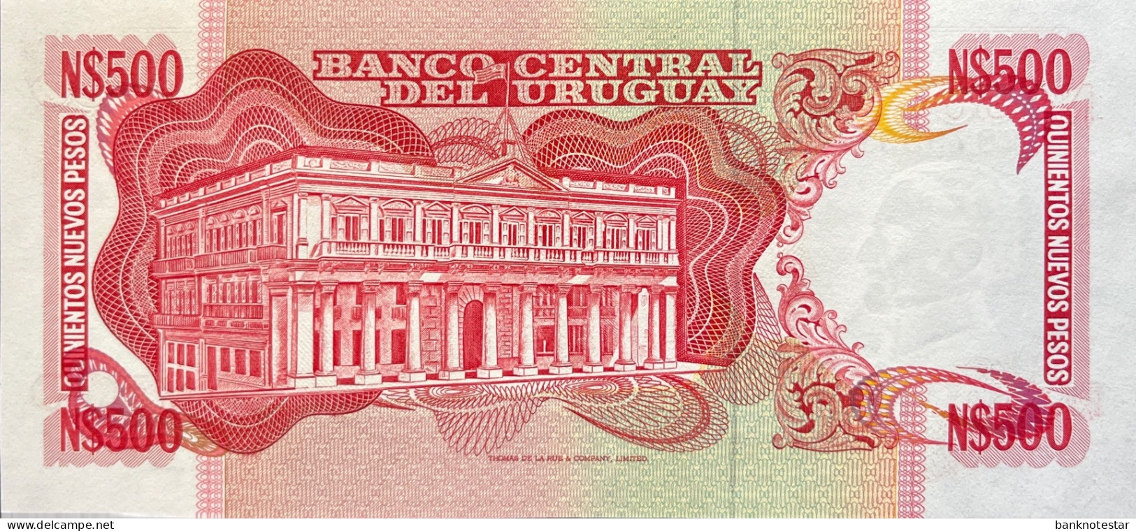 Uruguay 500 Nuevos Pesos, P-63b (1978) - UNC - RARE Series B Banknote - Uruguay