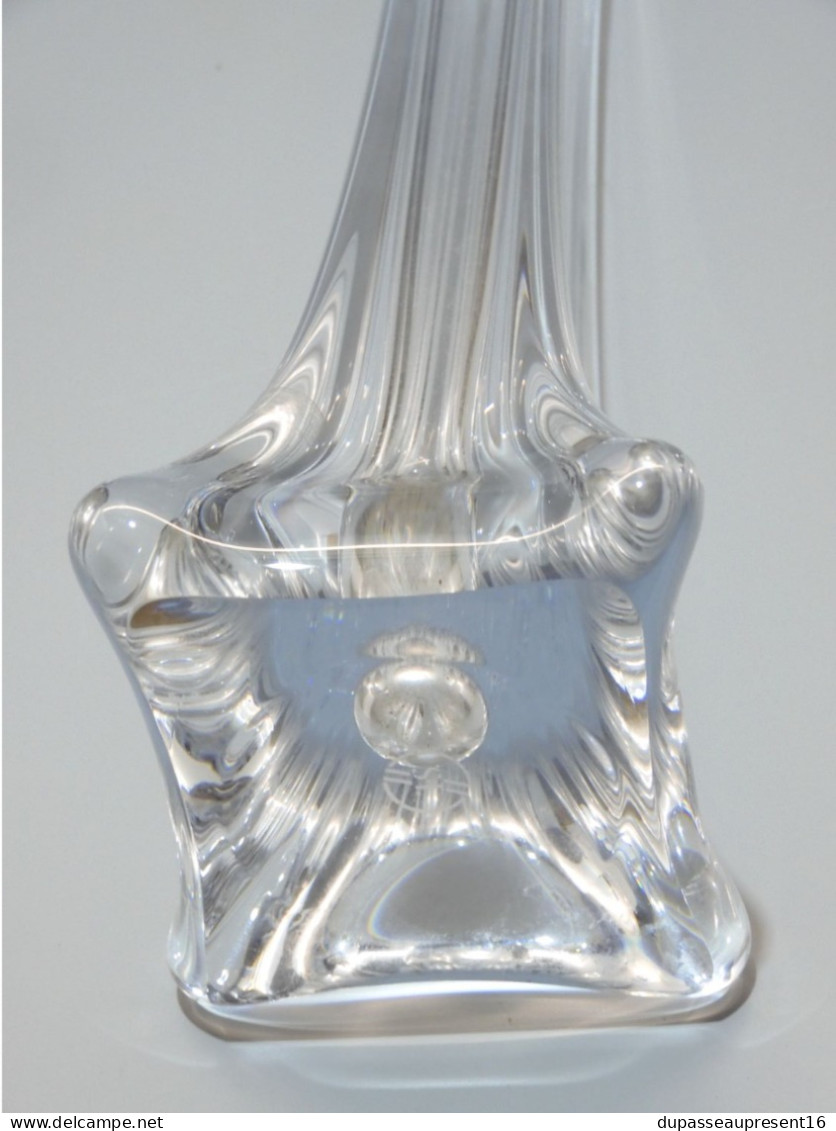 -JOLI VASE SOLIFLORE CRISTAL signé SAINT LOUIS COLLECTION déco XXe    E