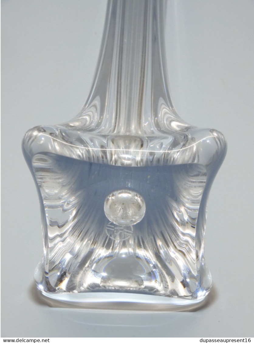 -JOLI VASE SOLIFLORE CRISTAL signé SAINT LOUIS COLLECTION déco XXe    E