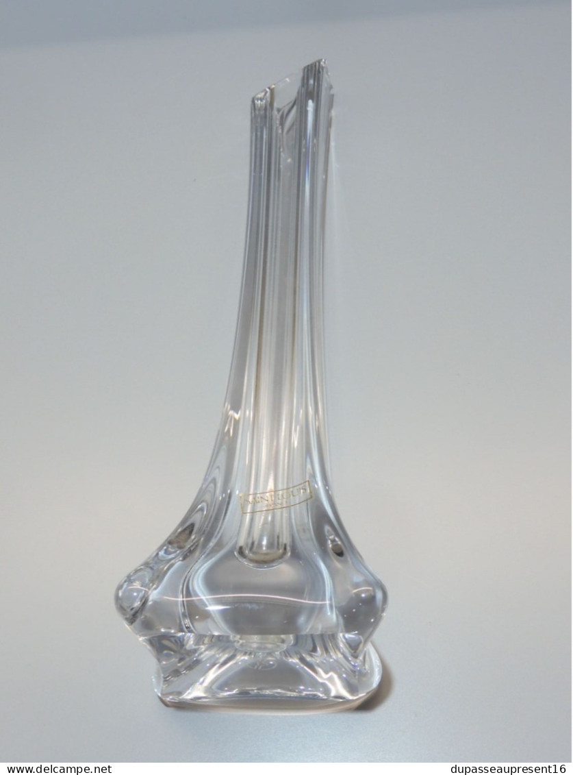 -JOLI VASE SOLIFLORE CRISTAL signé SAINT LOUIS COLLECTION déco XXe    E