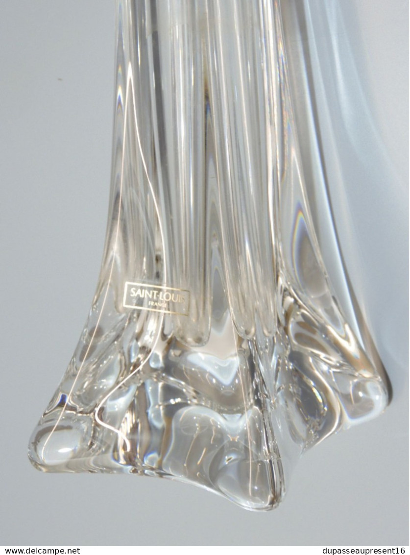 -JOLI VASE SOLIFLORE CRISTAL Signé SAINT LOUIS COLLECTION Déco XXe    E - Vasen