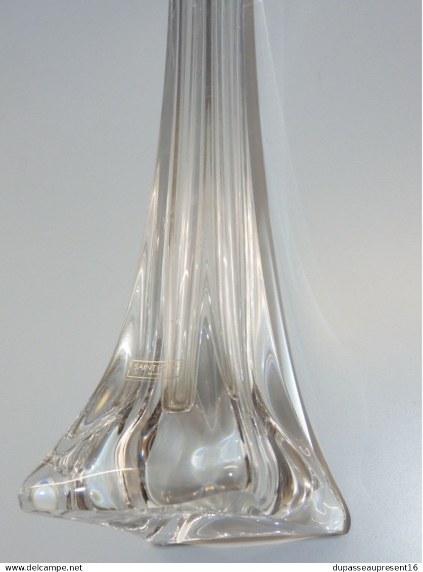 -JOLI VASE SOLIFLORE CRISTAL signé SAINT LOUIS COLLECTION déco XXe    E