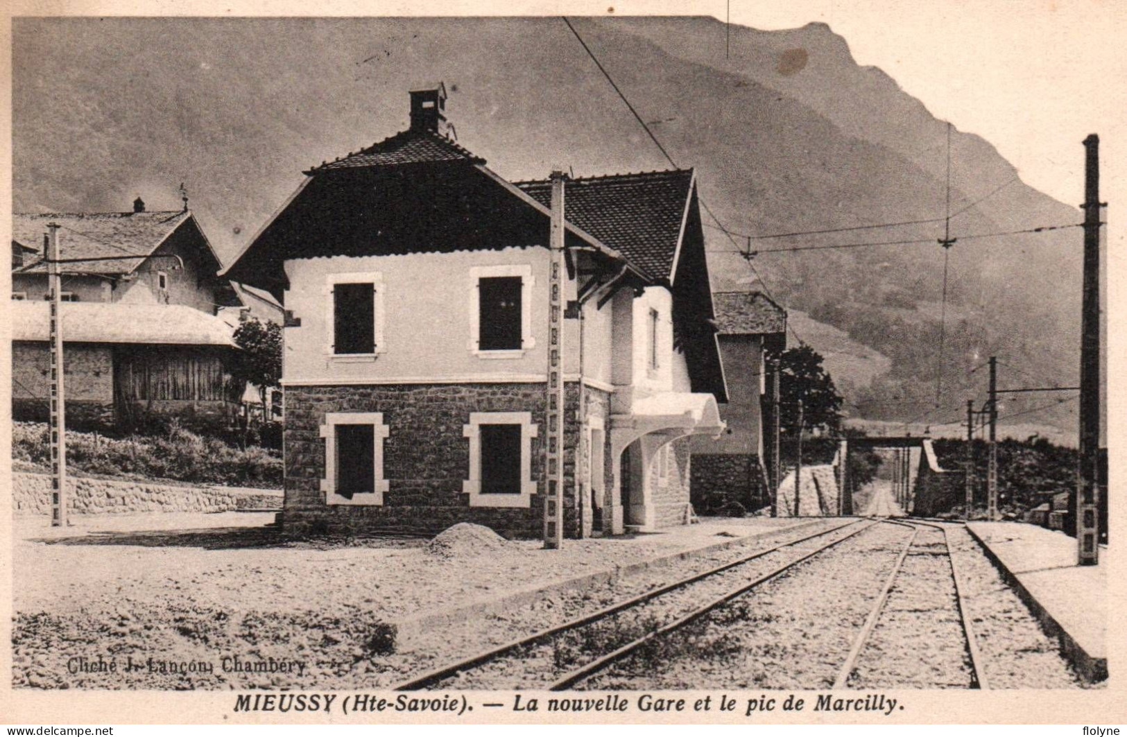 Mieussy - La Nouvelle Gare Et Le Pic De Marcilly - La Ligne De Chemin De Fer - Mieussy