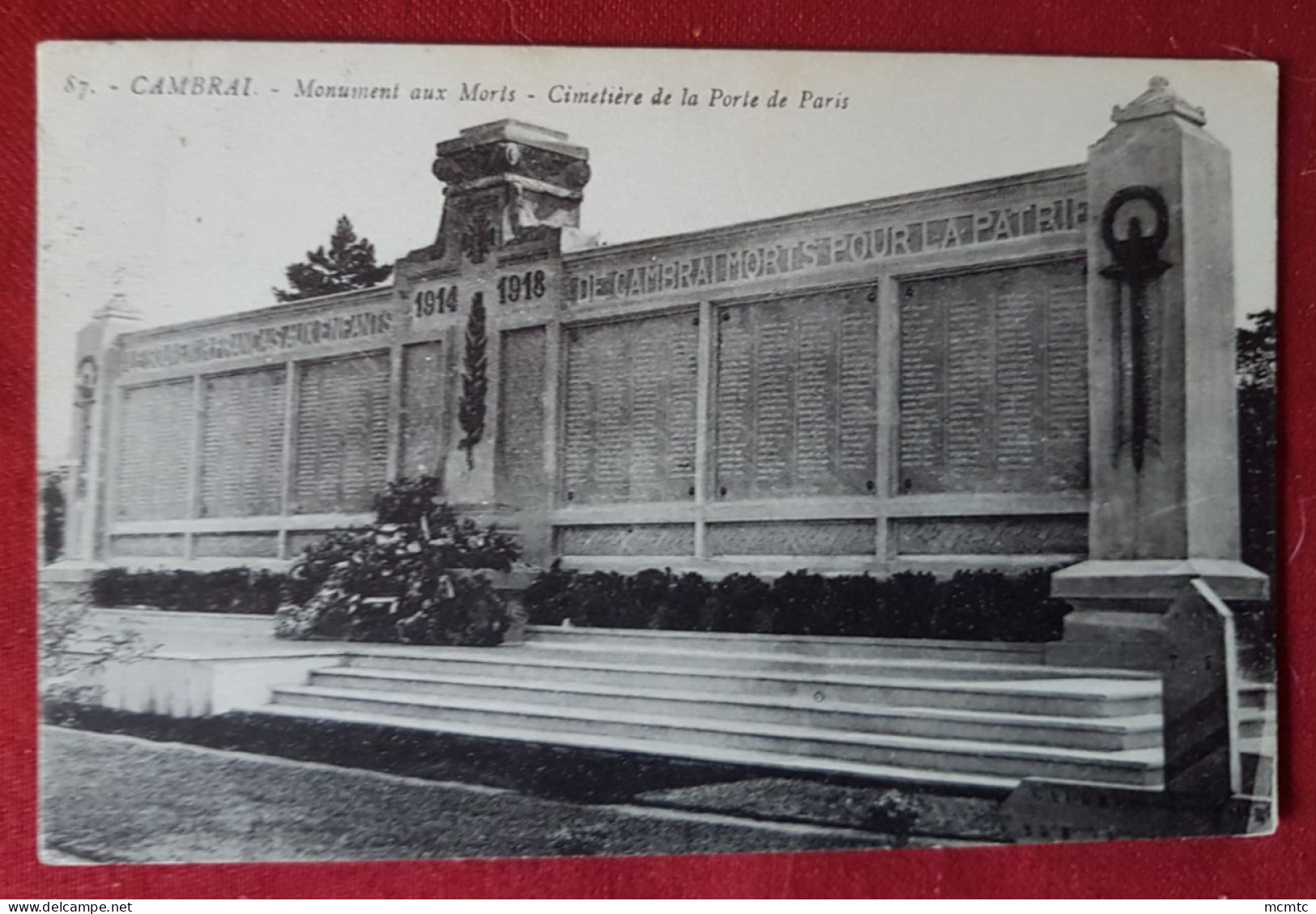 CPA -  Cambrai - Monument Aux Morts - Cimetière De La Porte De Paris - Cambrai