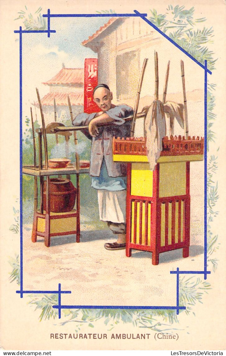 Metier - Restaurateur Ambulant - Chine - Pub La Farine Lactée - Carte Postale Ancienne - Ambulanti