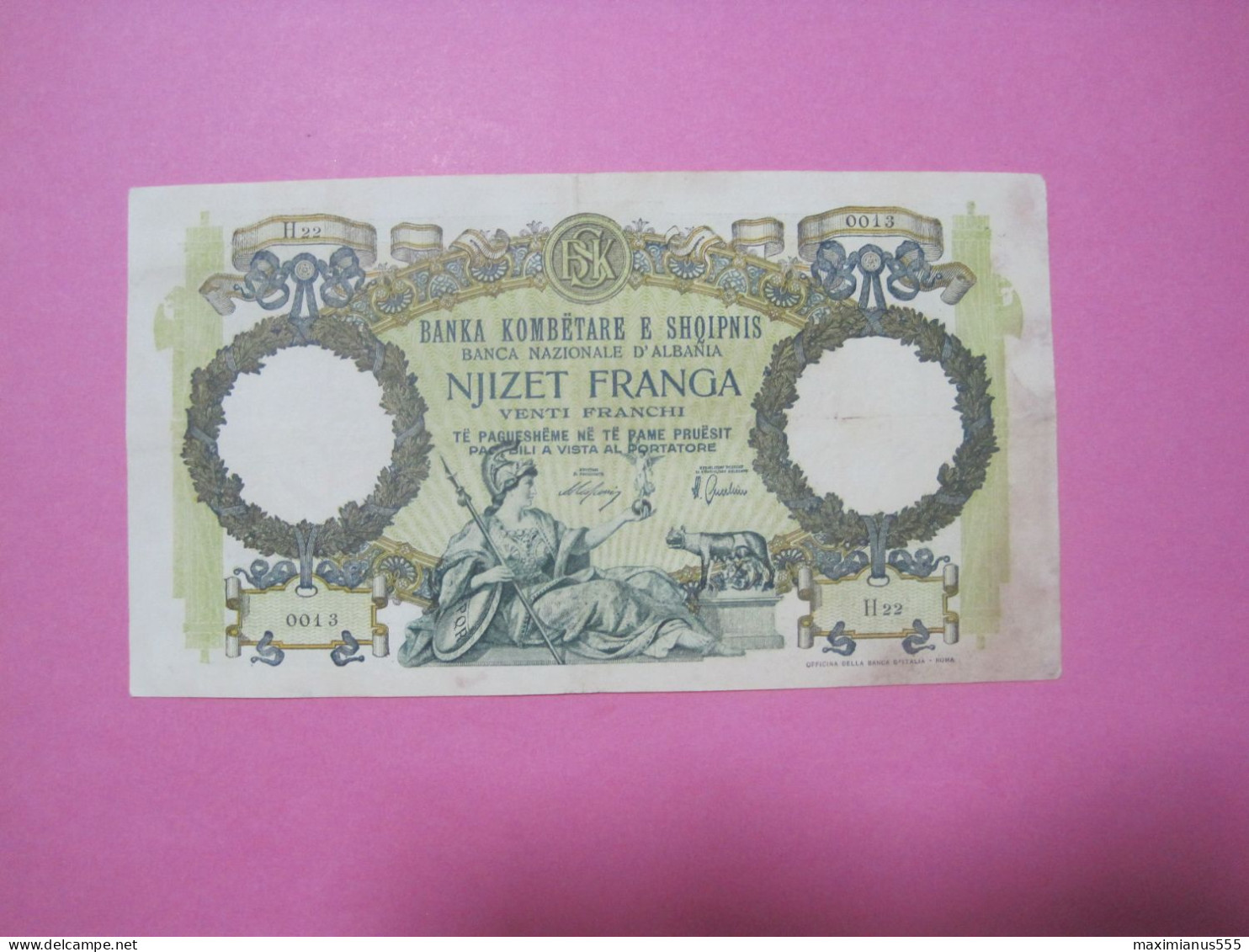 Albania 20 Franga Banknotes ND 1939, (6) - Albanien