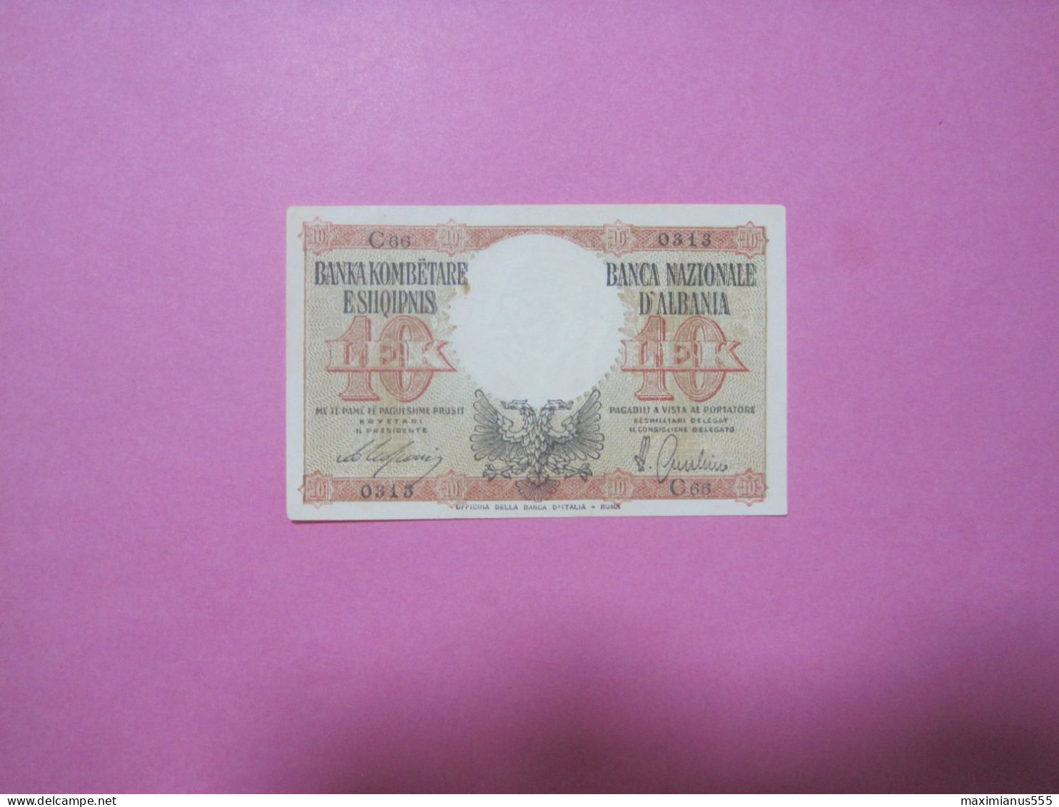 Albania 10 Lek Banknotes ND 1939, (3) - Albanien
